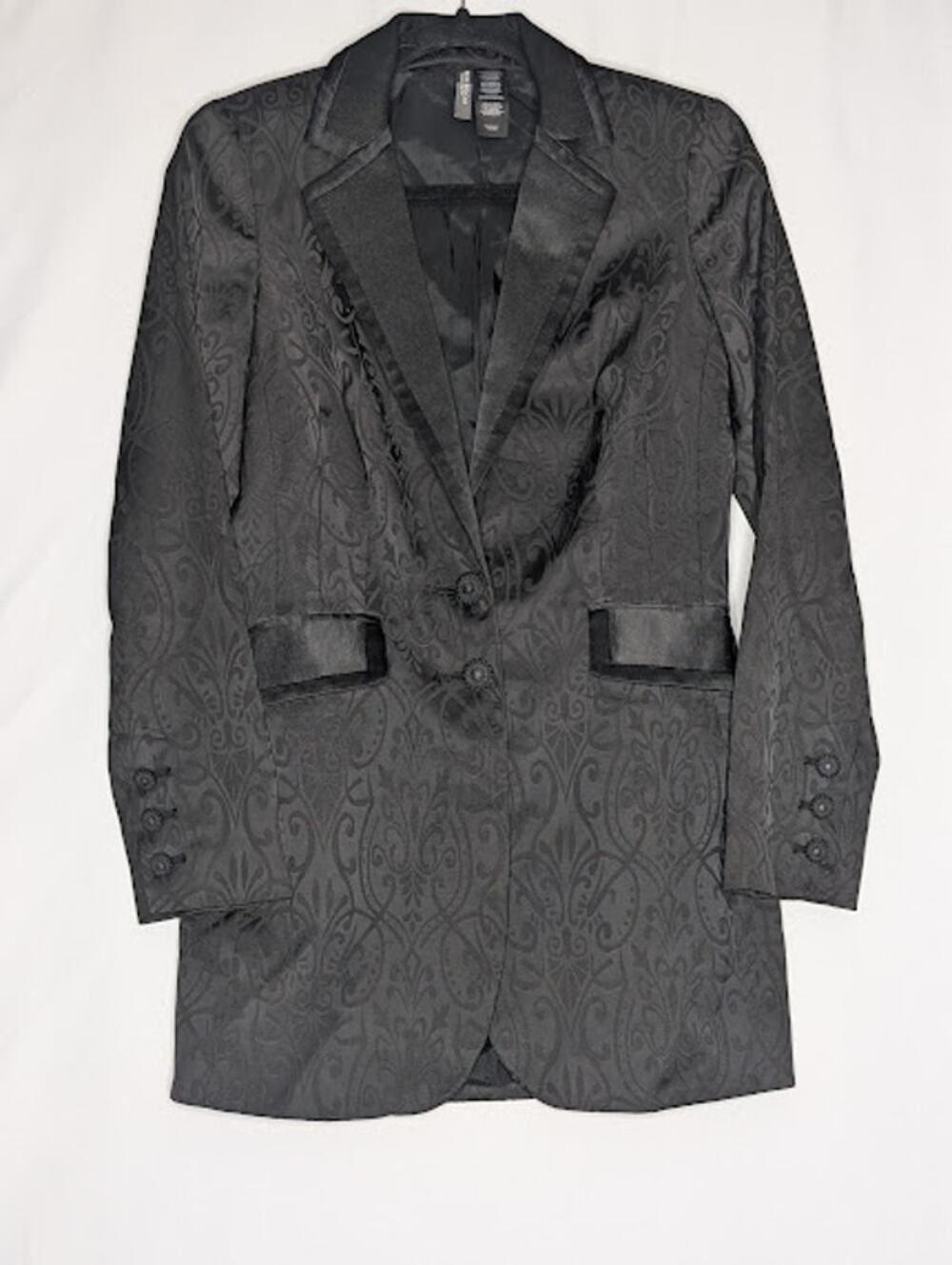BISOU BISOU Womens Small black two-toned print blazer Goth SteamPunk Vampirica